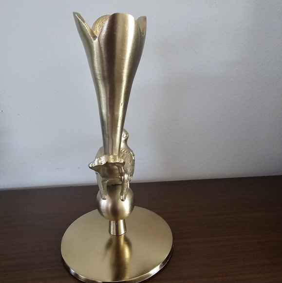 Anthropologie "Marizia Sparrow Candleholder in Bronze" New - Picture 4 of 8